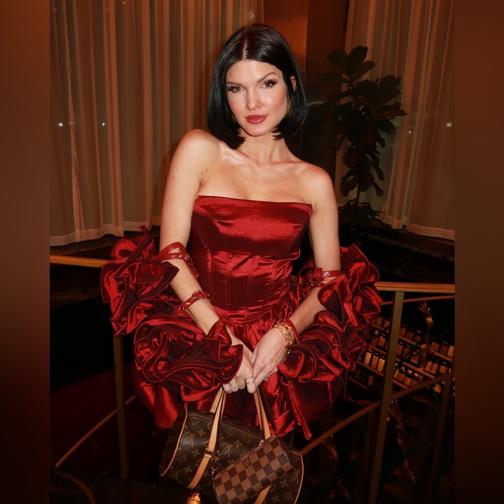 AKIRA Red Ruffle Mini Dress